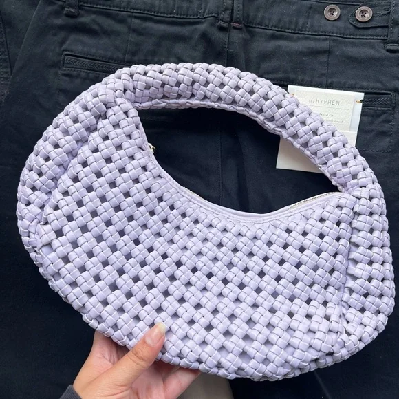 Anthropologie The Inez Knotted Faux Leather Bag 💜 - Picture 2 of 5